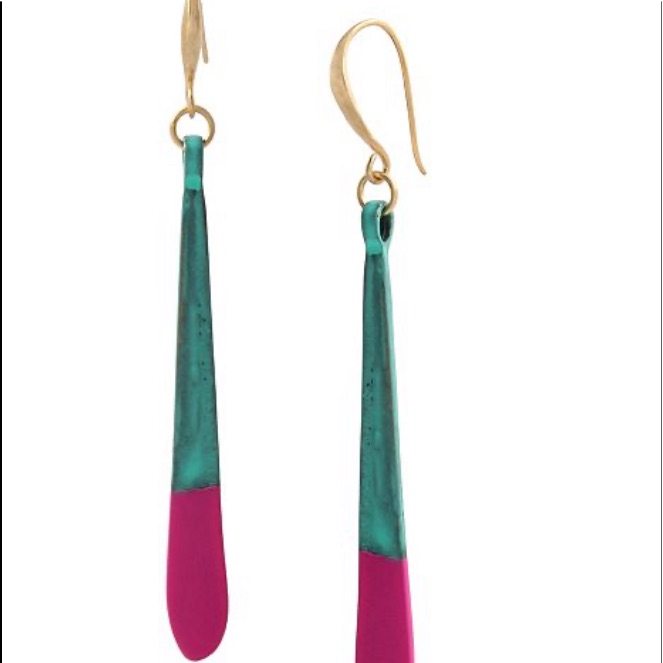 Robert Lee Morris Soho Patina Stick Drop Earrings 20$